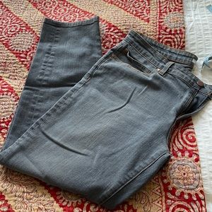 Eileen Fisher grey jeans, gently worn, still in good condition!